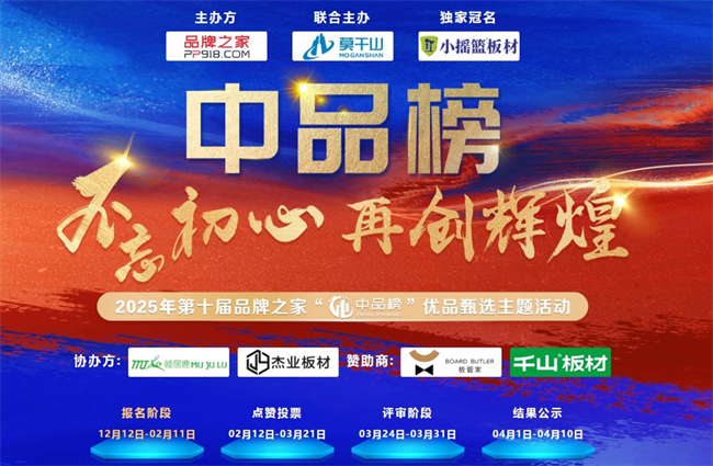 见证辉煌：2025 “中品榜”健康板材十